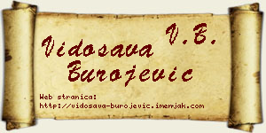 Vidosava Burojević vizit kartica